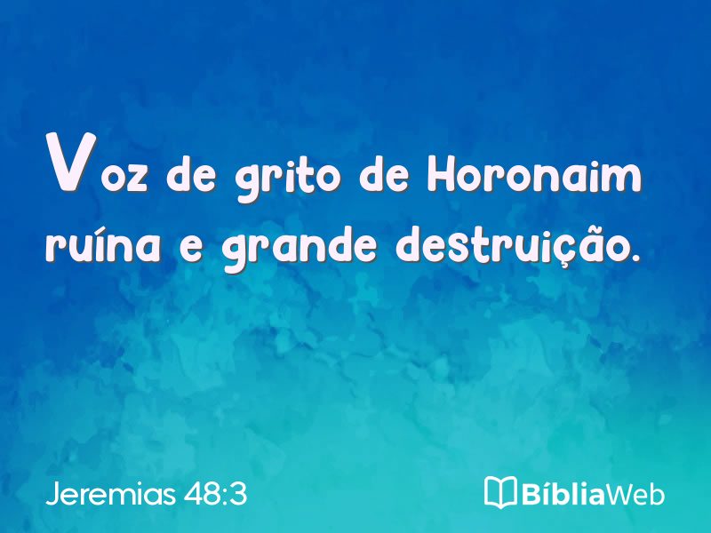 Jeremias 48:3 em imagem para compartilhar