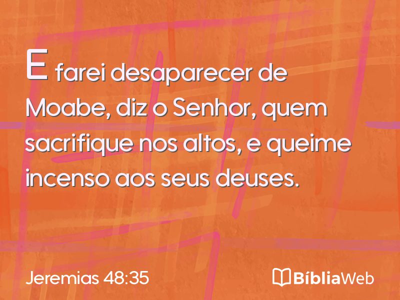 Jeremias 48:35 em imagem para compartilhar