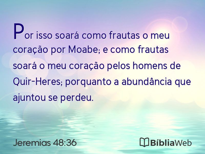Jeremias 48:36 em imagem para compartilhar