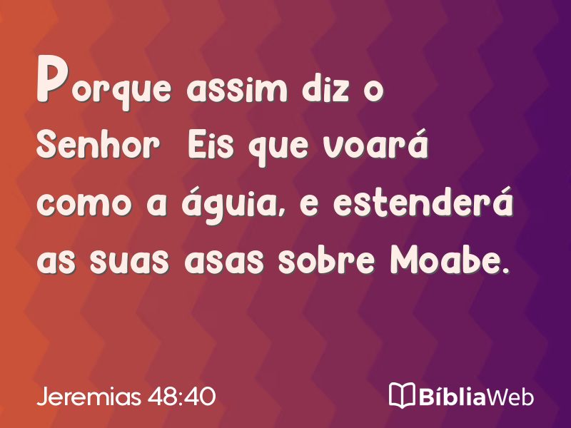 Jeremias 48:40 em imagem para compartilhar