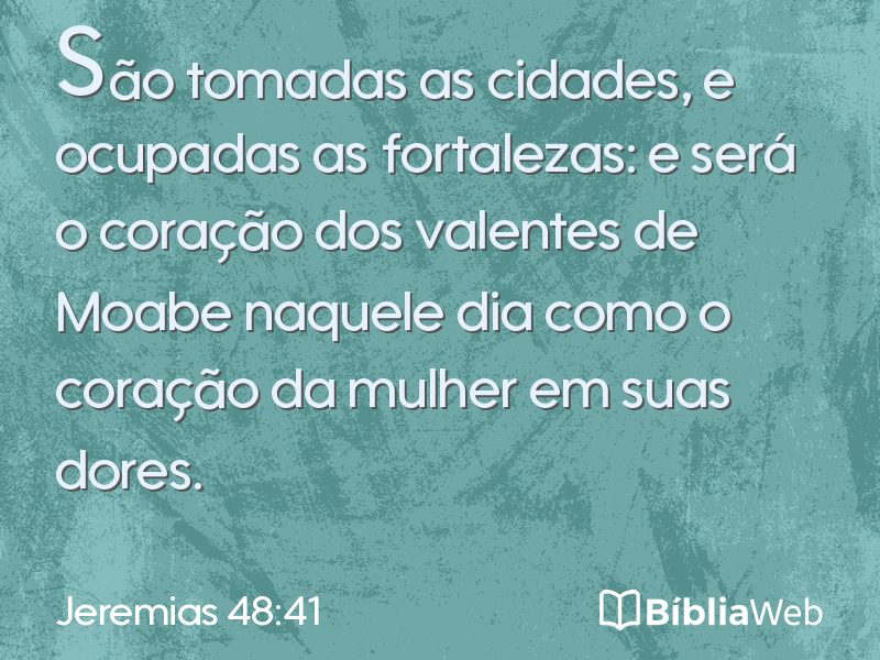 Jeremias 48:41 em imagem para compartilhar