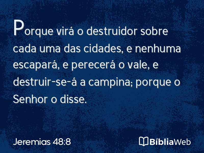 Jeremias 48:8 em imagem para compartilhar