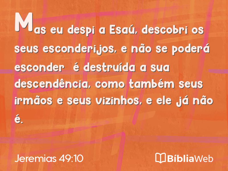 Jeremias 49:10 em imagem para compartilhar