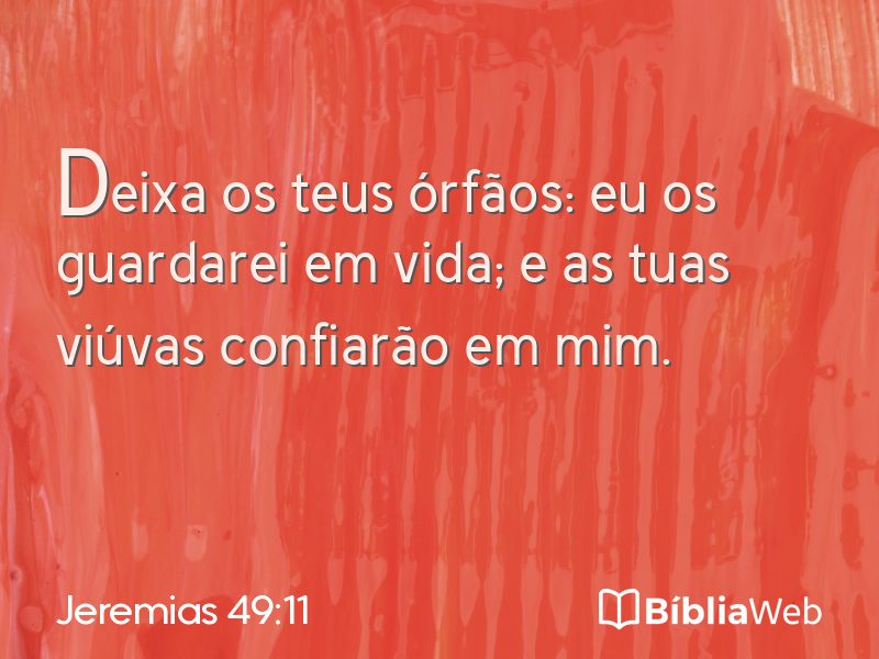 Jeremias 49:11 em imagem para compartilhar