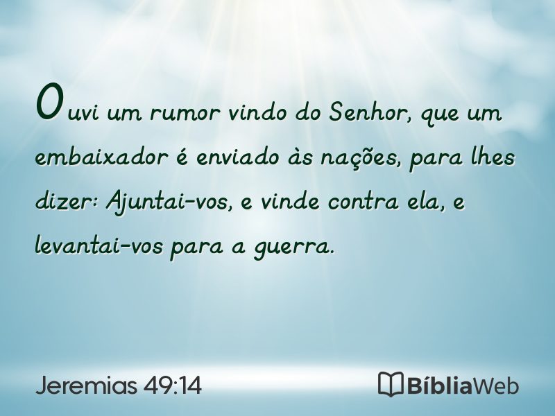 Jeremias 49:14 em imagem para compartilhar