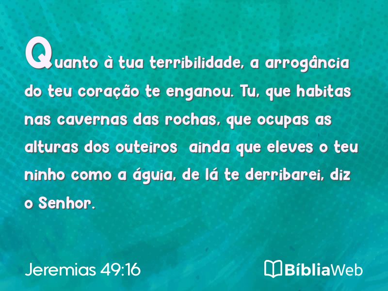Jeremias 49:16 em imagem para compartilhar