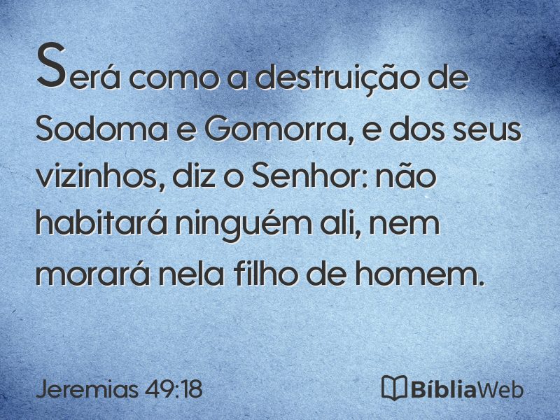Jeremias 49:18 em imagem para compartilhar