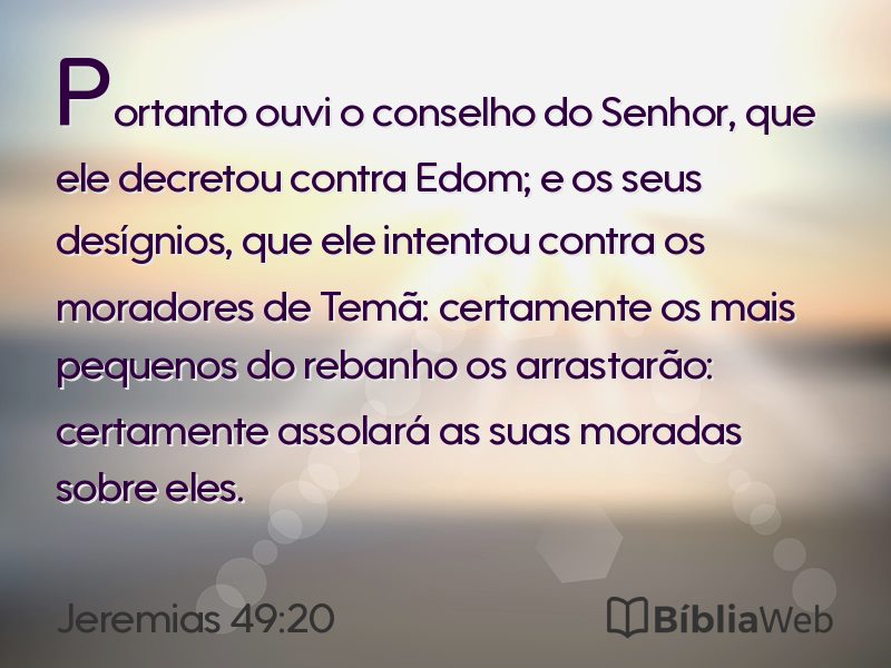 Jeremias 49:20 em imagem para compartilhar