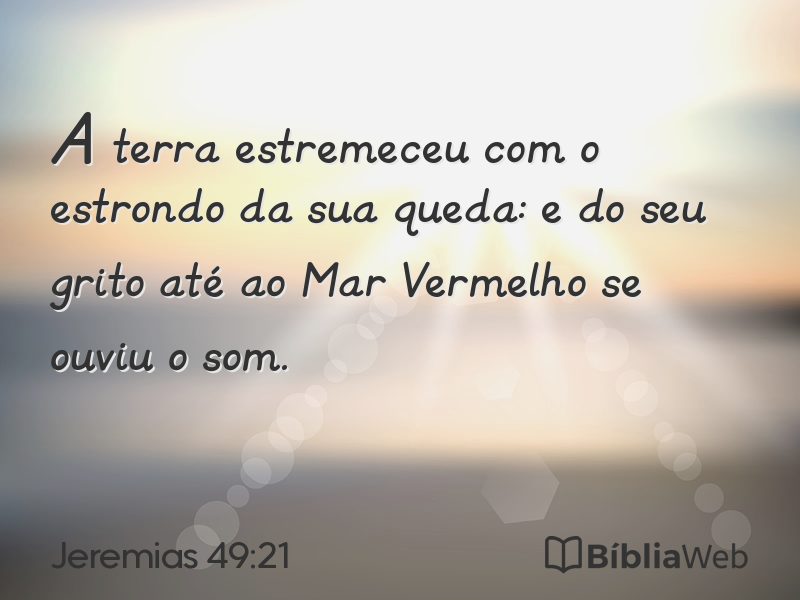 Jeremias 49:21 em imagem para compartilhar
