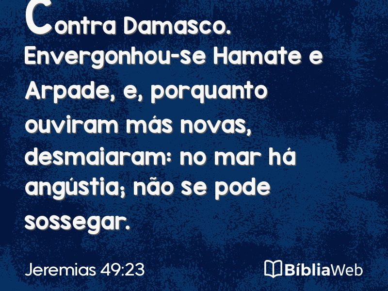 Jeremias 49:23 em imagem para compartilhar