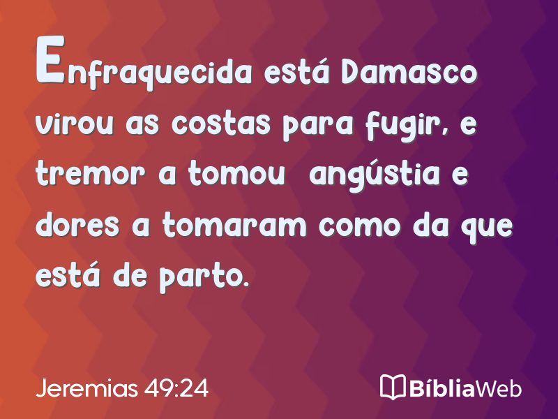 Jeremias 49:24 em imagem para compartilhar