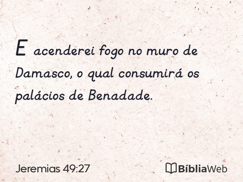 Jeremias 49:27 em imagem para compartilhar