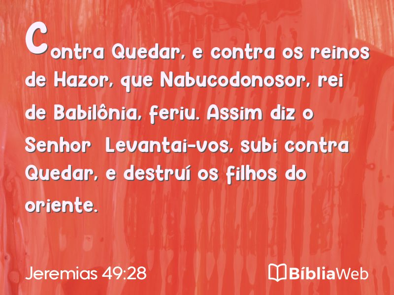Jeremias 49:28 em imagem para compartilhar