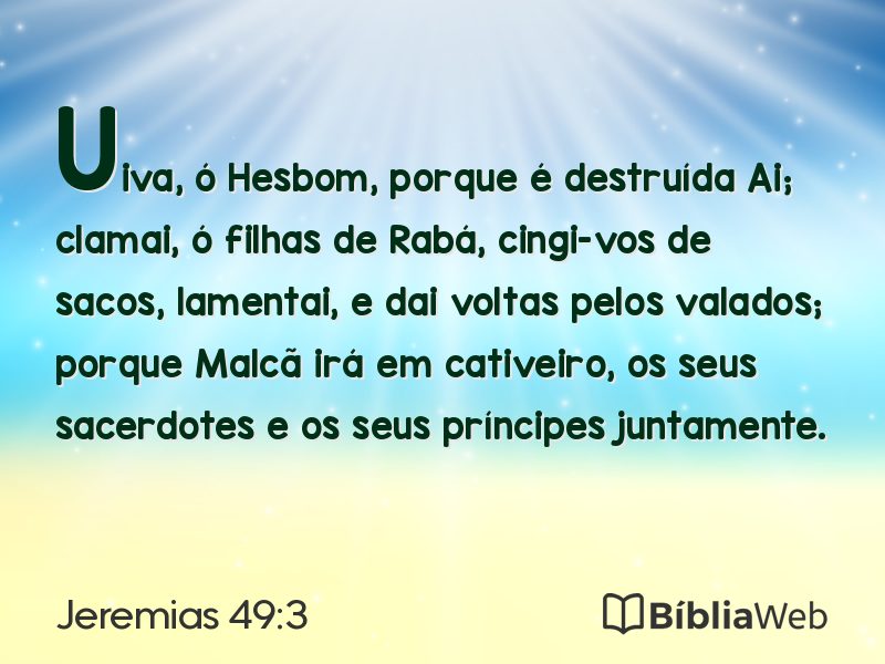 Jeremias 49:3 em imagem para compartilhar