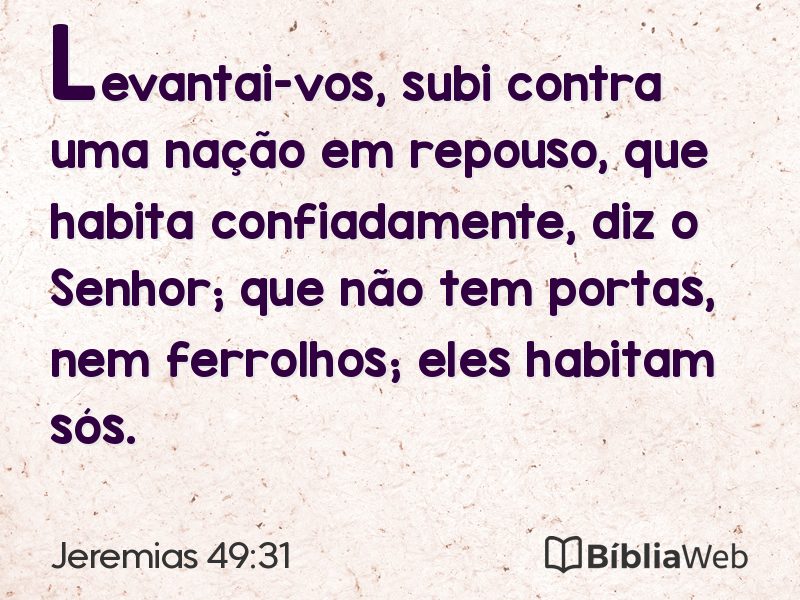 Jeremias 49:31 em imagem para compartilhar