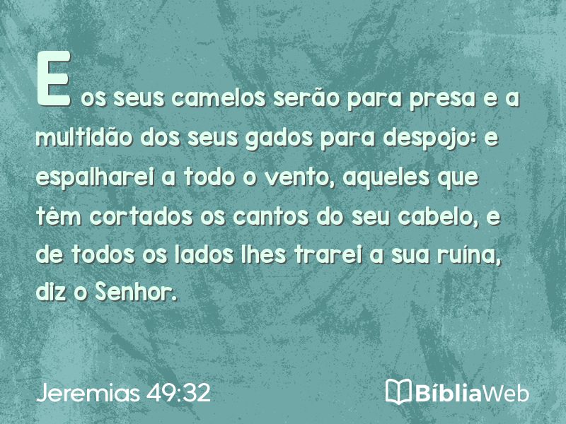 Jeremias 49:32 em imagem para compartilhar