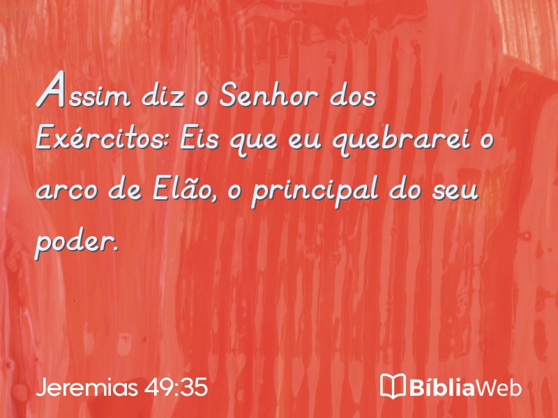 Jeremias 49:35 em imagem para compartilhar