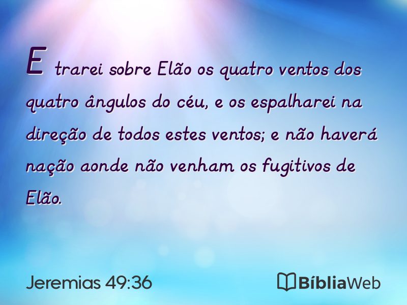 Jeremias 49:36 em imagem para compartilhar