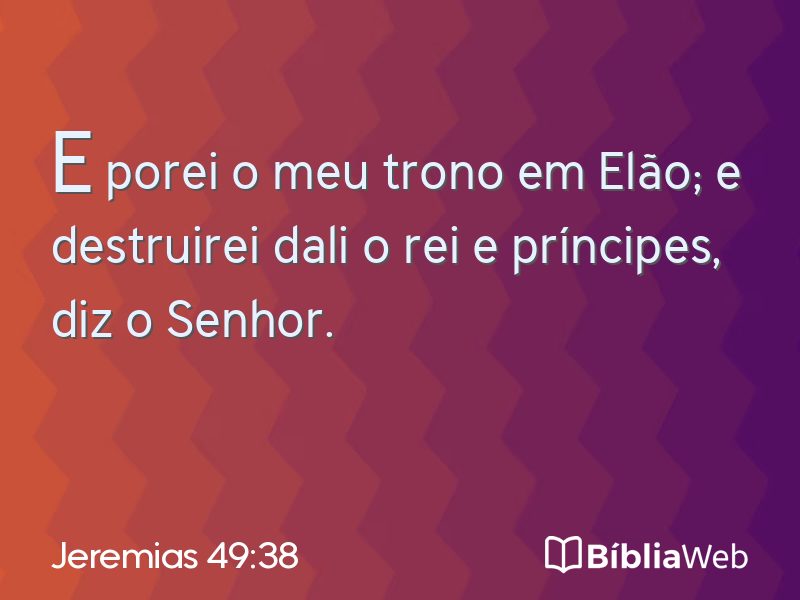 Jeremias 49:38 em imagem para compartilhar