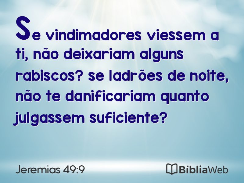 Jeremias 49:9 em imagem para compartilhar
