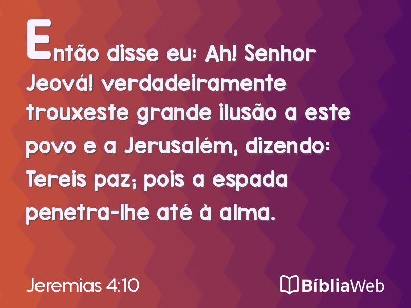 Jeremias 4:10 em imagem para compartilhar