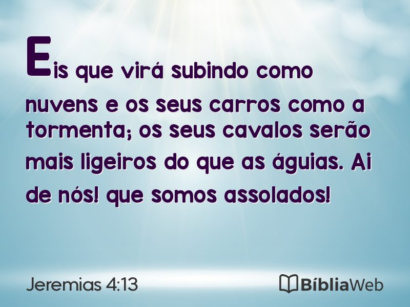 Jeremias 4:13 em imagem para compartilhar