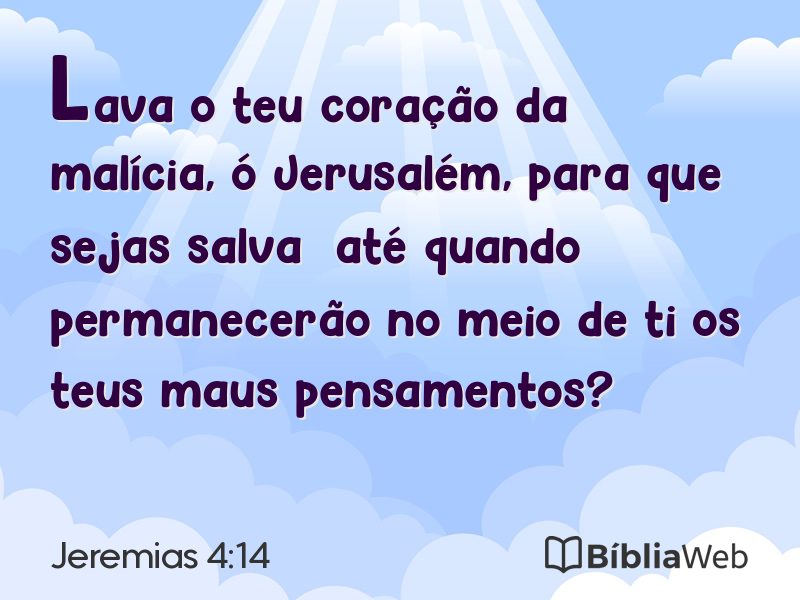 Jeremias 4:14 em imagem para compartilhar