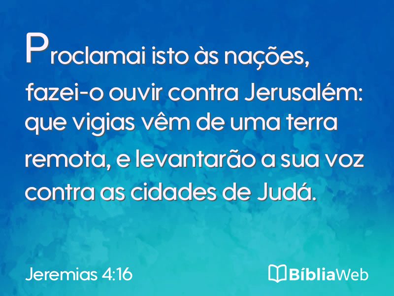 Jeremias 4:16 em imagem para compartilhar