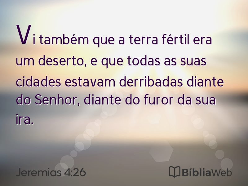 Jeremias 4:26 em imagem para compartilhar