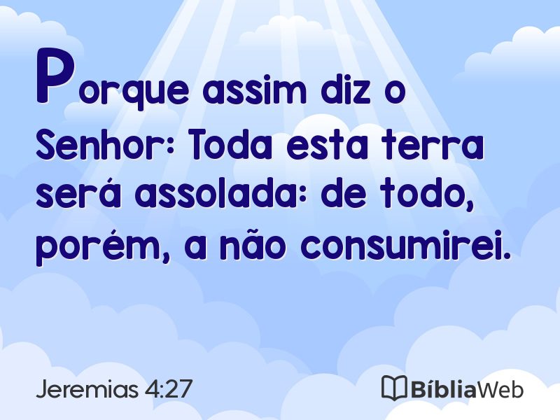 Jeremias 4:27 em imagem para compartilhar