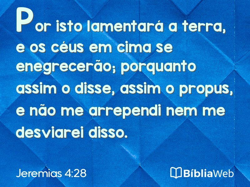 Jeremias 4:28 em imagem para compartilhar