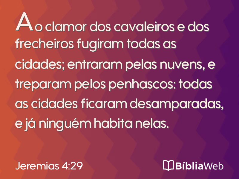 Jeremias 4:29 em imagem para compartilhar