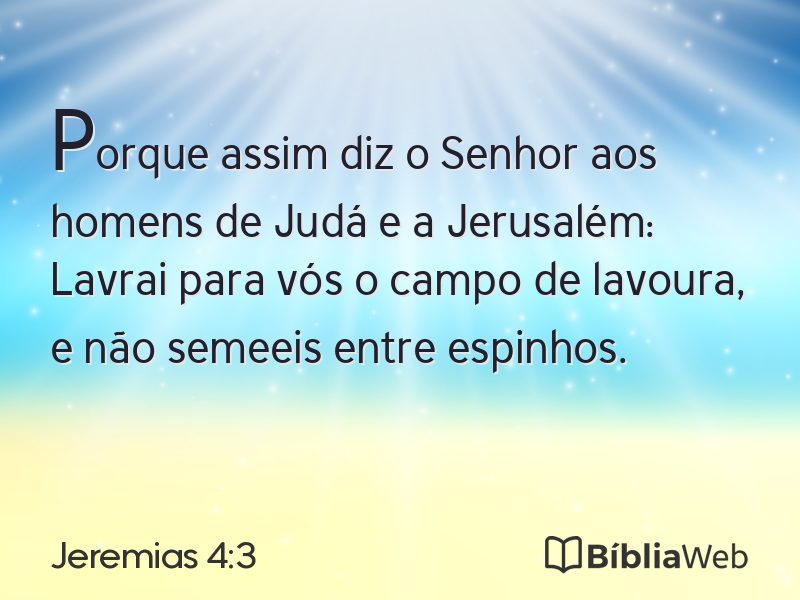 Jeremias 4:3 em imagem para compartilhar
