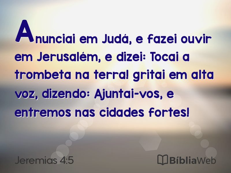Jeremias 4:5 em imagem para compartilhar