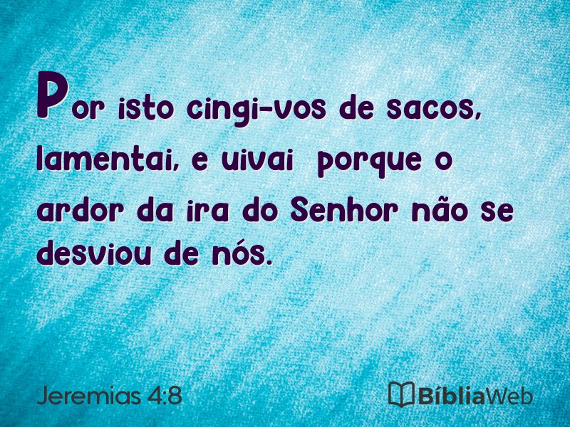Jeremias 4:8 em imagem para compartilhar