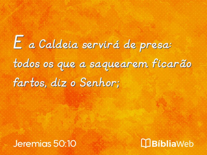 Jeremias 50:10 em imagem para compartilhar