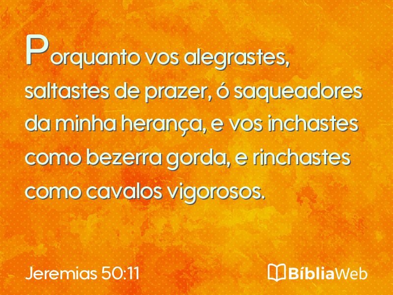 Jeremias 50:11 em imagem para compartilhar