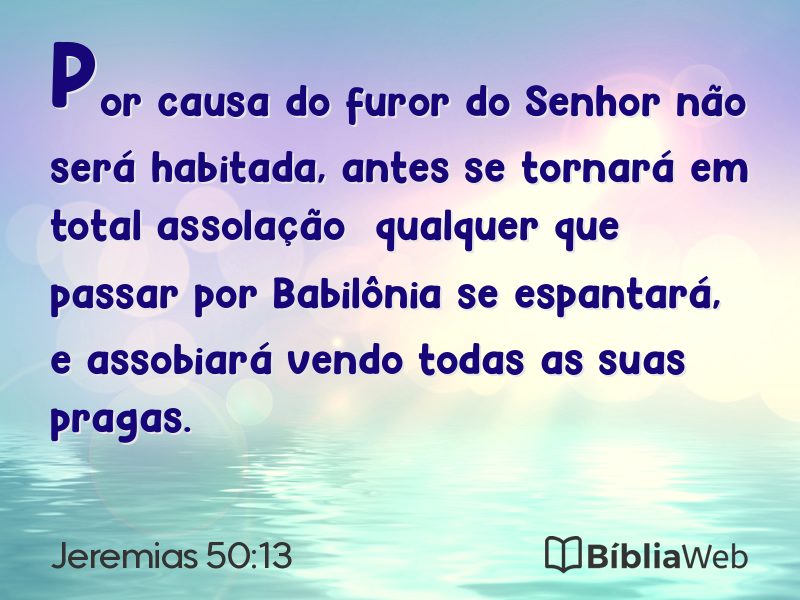 Jeremias 50:13 em imagem para compartilhar