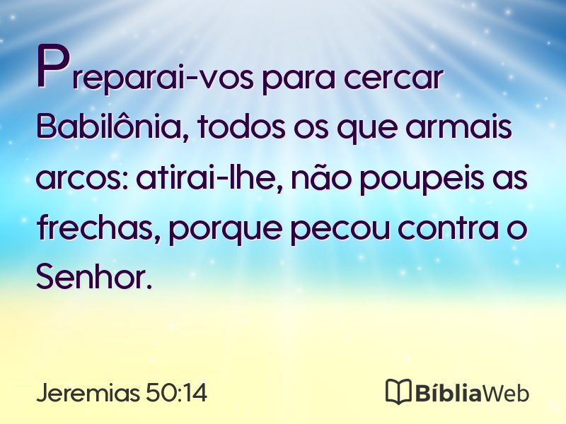 Jeremias 50:14 em imagem para compartilhar
