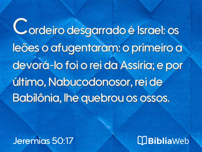 Jeremias 50:17 em imagem para compartilhar
