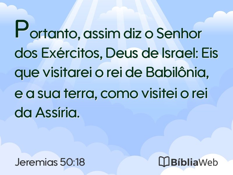 Jeremias 50:18 em imagem para compartilhar