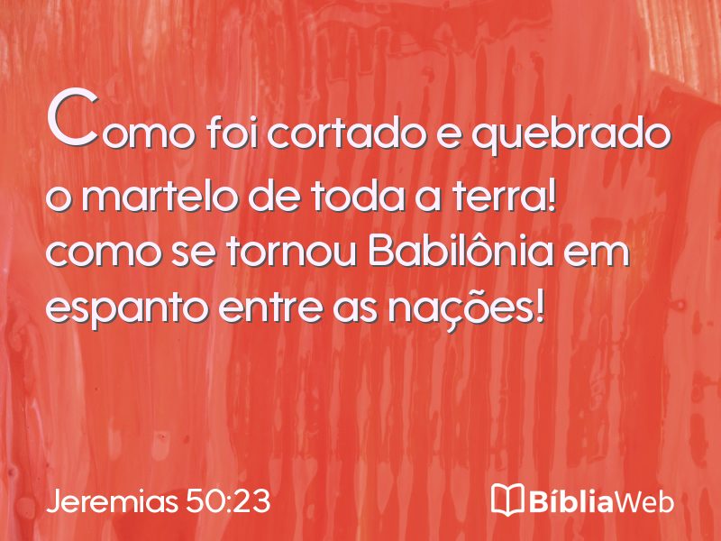 Jeremias 50:23 em imagem para compartilhar