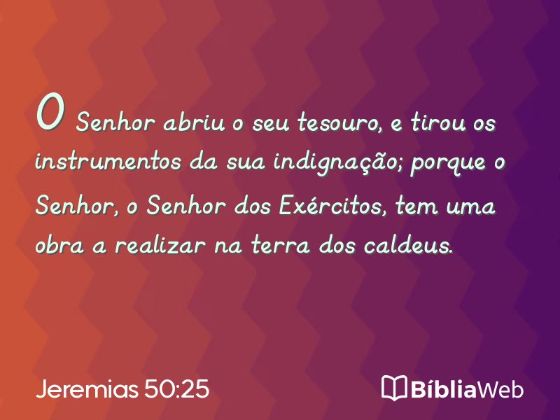 Jeremias 50:25 em imagem para compartilhar