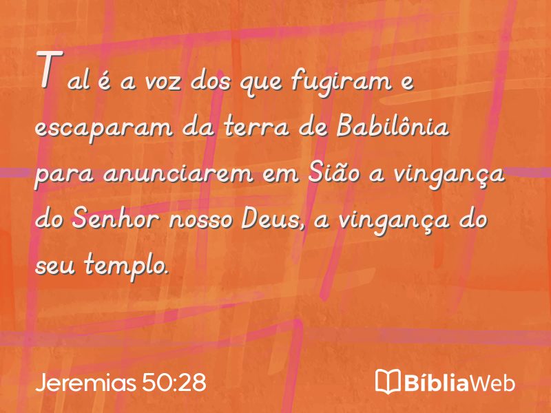 Jeremias 50:28 em imagem para compartilhar