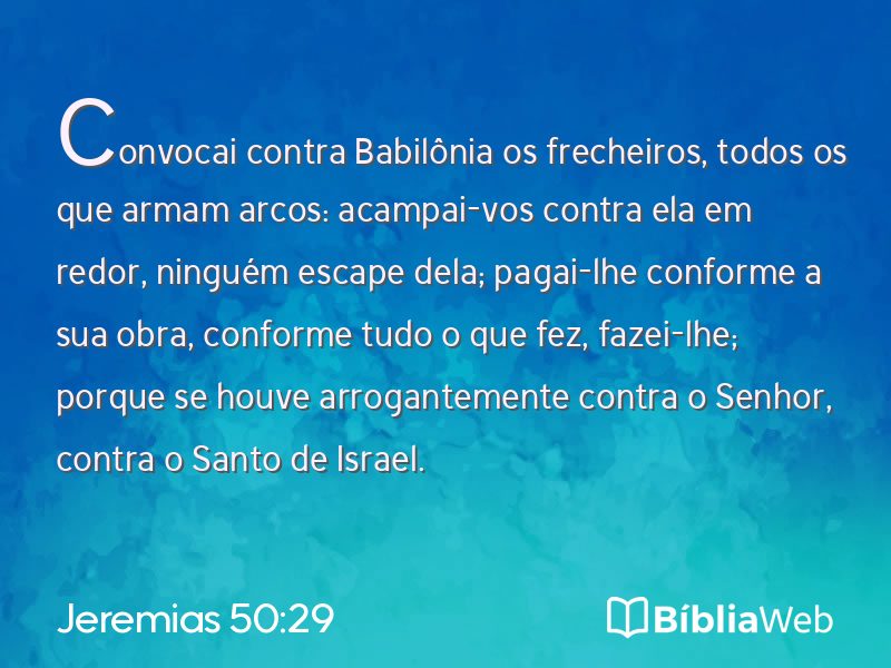 Jeremias 50:29 em imagem para compartilhar