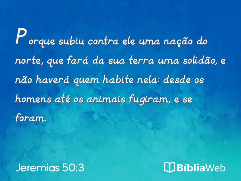 Jeremias 50:3 em imagem para compartilhar