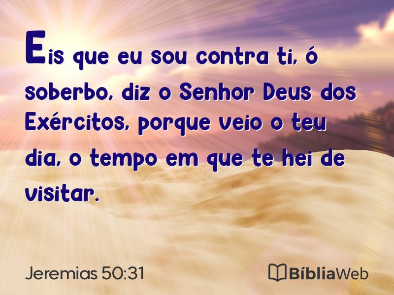 Jeremias 50:31 em imagem para compartilhar