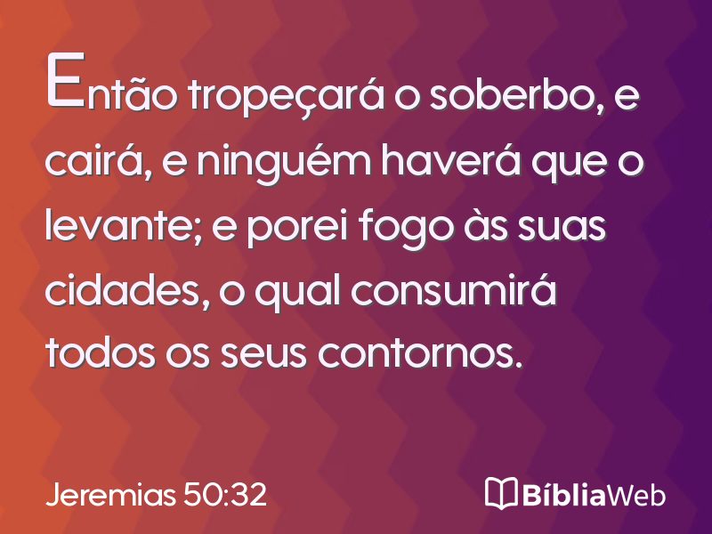 Jeremias 50:32 em imagem para compartilhar