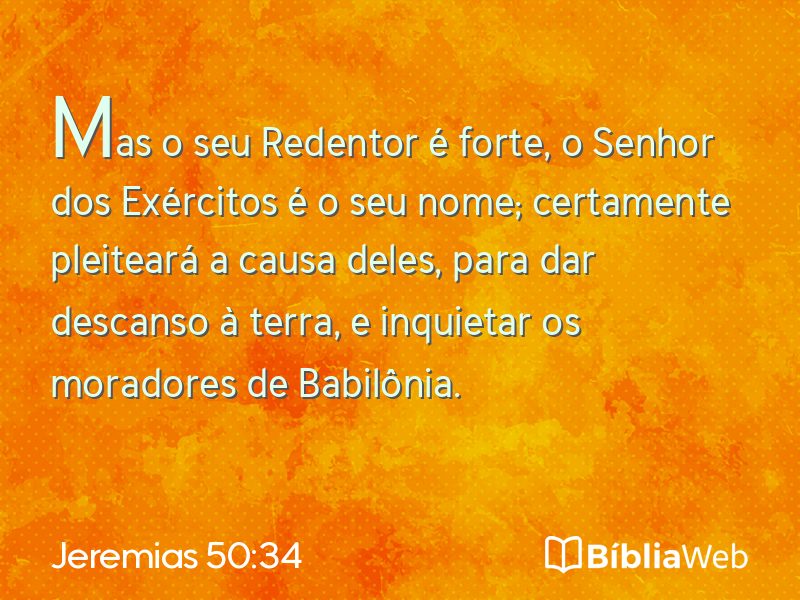 Jeremias 50:34 em imagem para compartilhar