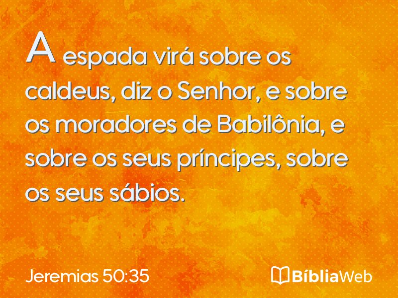 Jeremias 50:35 em imagem para compartilhar